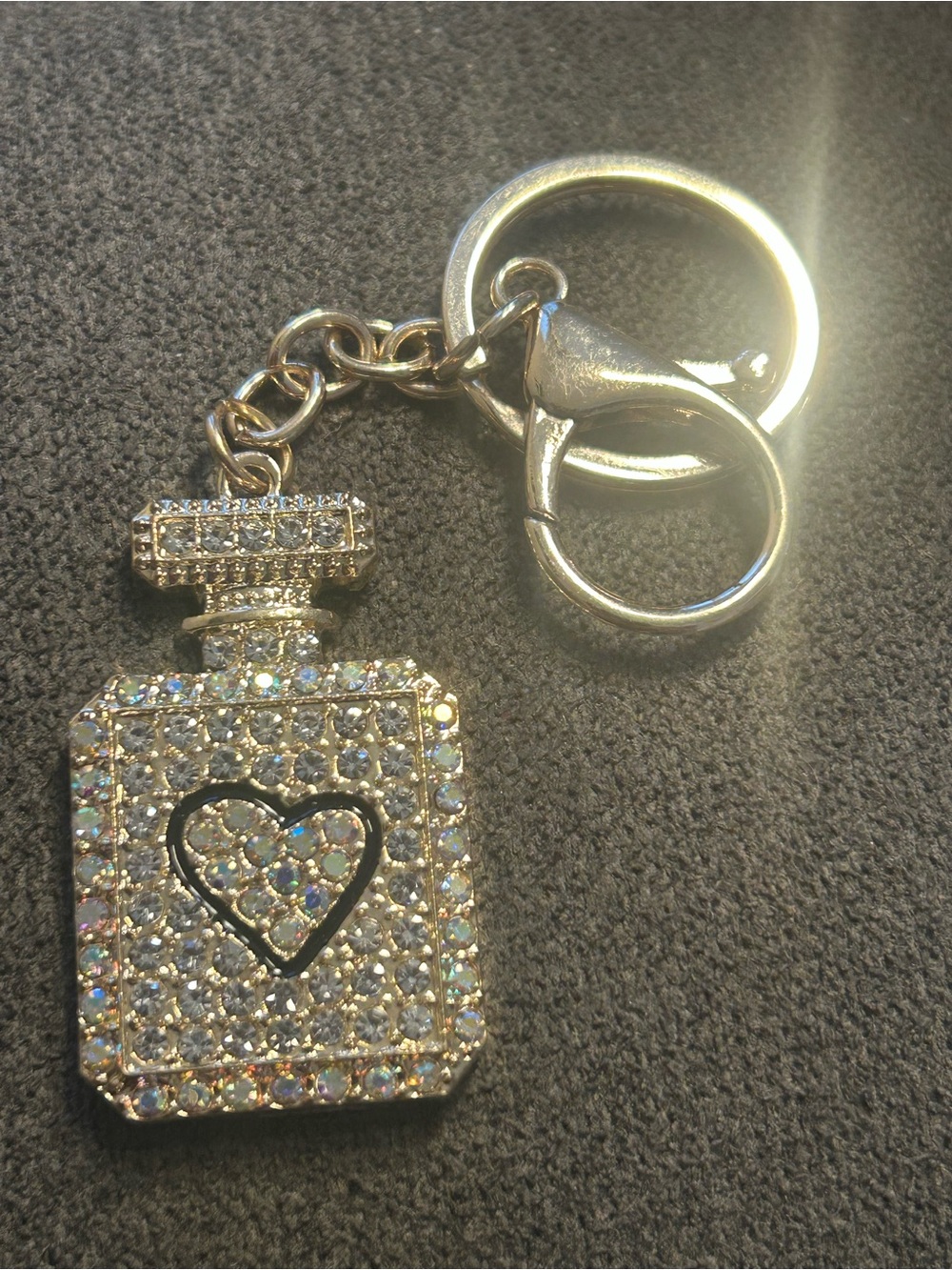 Perfume Gold Iridescent Purse Charm/Keychain